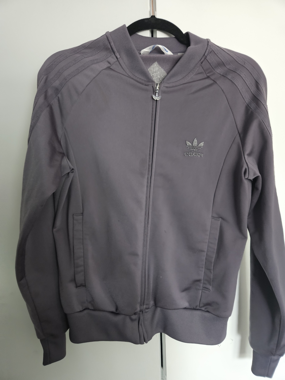 Adidas Originals Women’s Purple Zip-Front Track Jacket